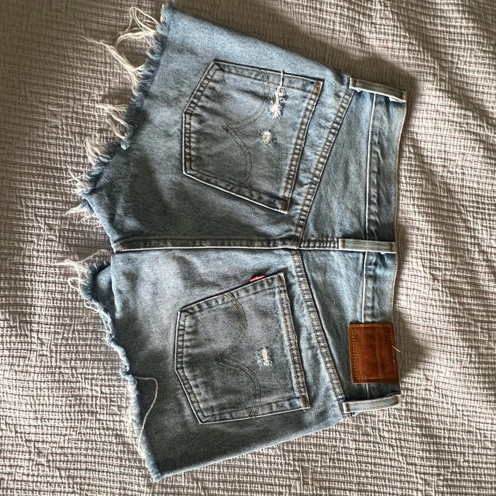 Levi's Light Blue 501 Jean Shorts